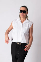 White Short Cotton Shirt SOLL