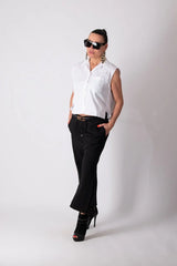 White Short Cotton Shirt SOLL