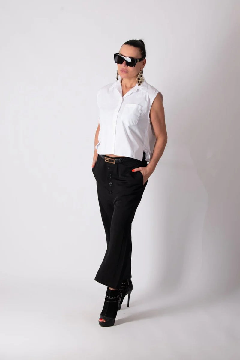 White Short Cotton Shirt SOLL