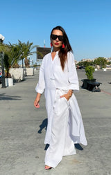 GISELE Long Linen Tunic - D FOLD Clothing