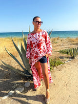 Wide Floral Linen Top JESIKA