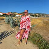 Wide Floral Linen Top JESIKA