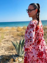 Wide Floral Linen Top JESIKA