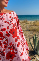 Wide Floral Linen Top JESIKA