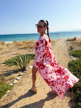 Wide Floral Linen Top JESIKA
