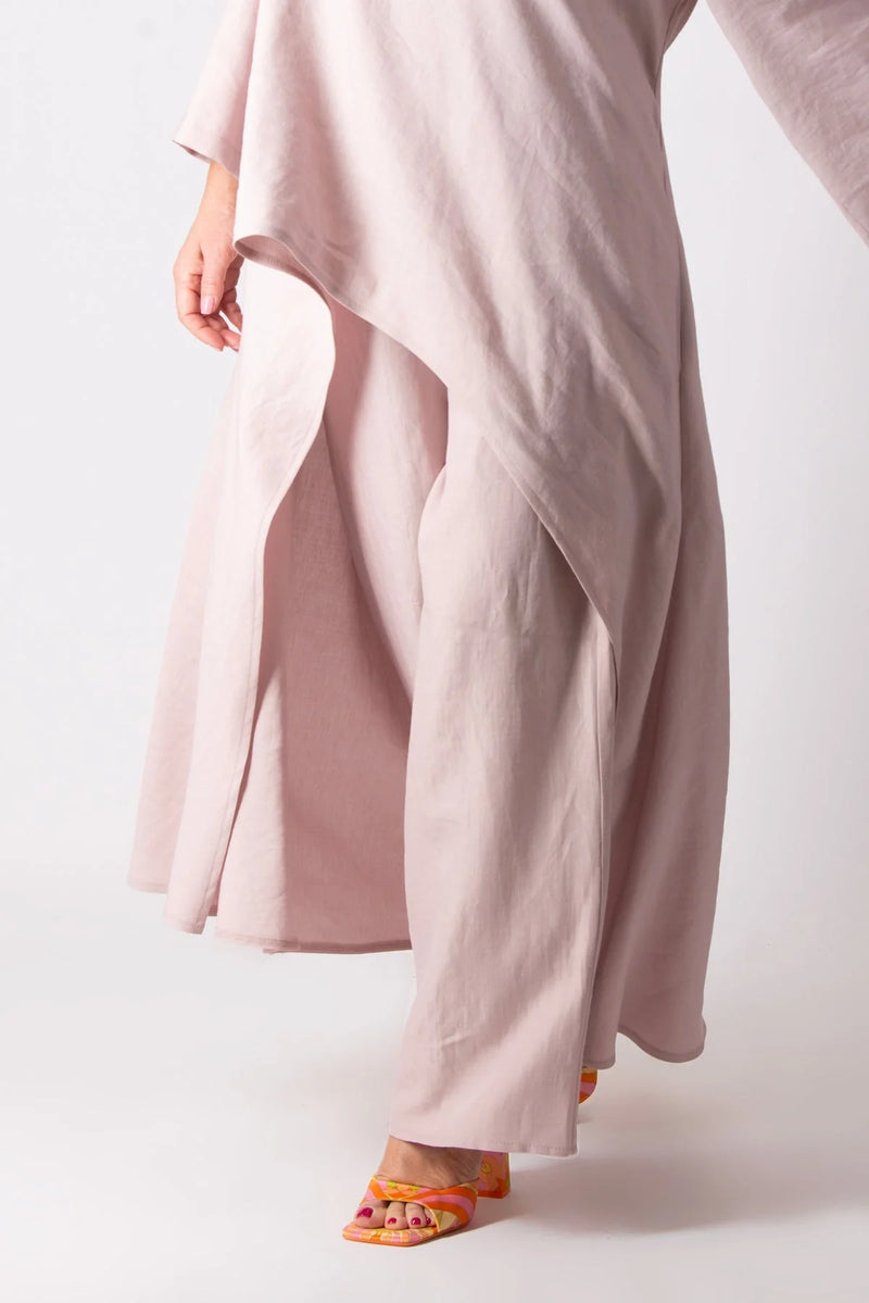 JESIKA WIDE LINEN PANTS - DFold Clothing