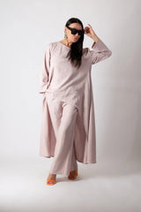 JESIKA Wide Linen Top - Front View - DFold Clothing