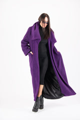 Winter Fur Purple Coat ERIN - EUG FASHION