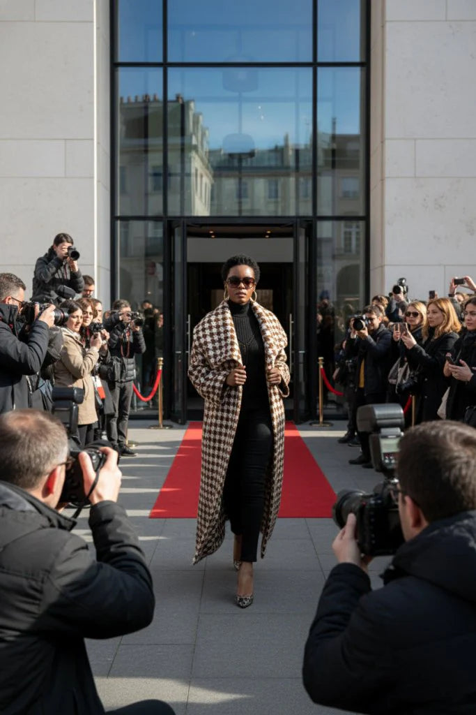 Winter Houndstooth Coat Ofelia