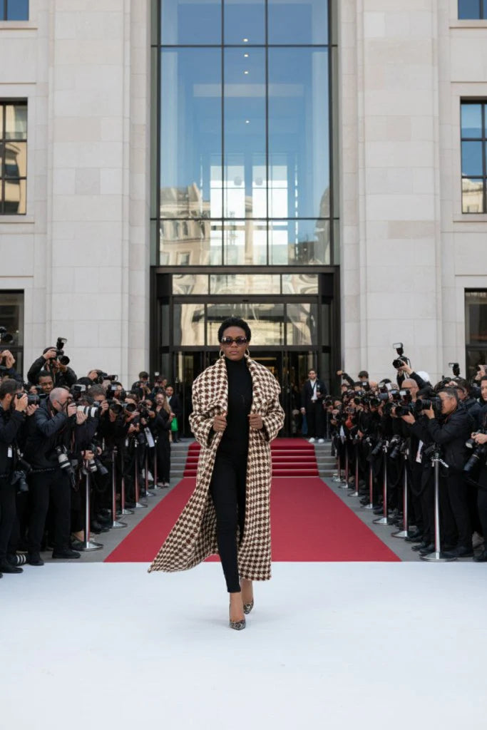 Winter Houndstooth Coat Ofelia