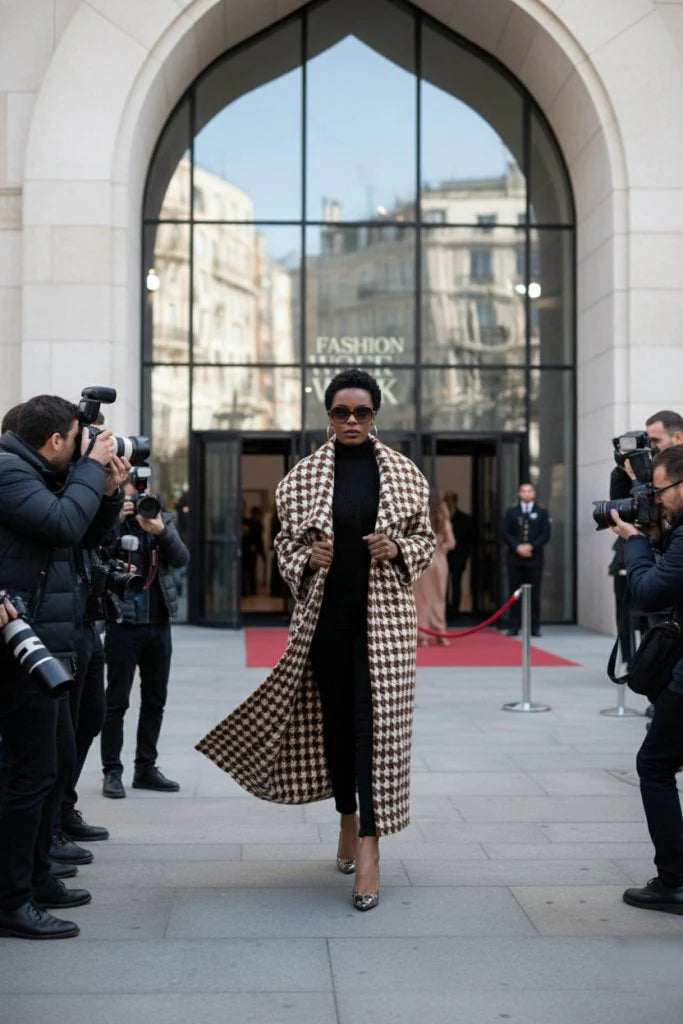 Winter Houndstooth Coat Ofelia