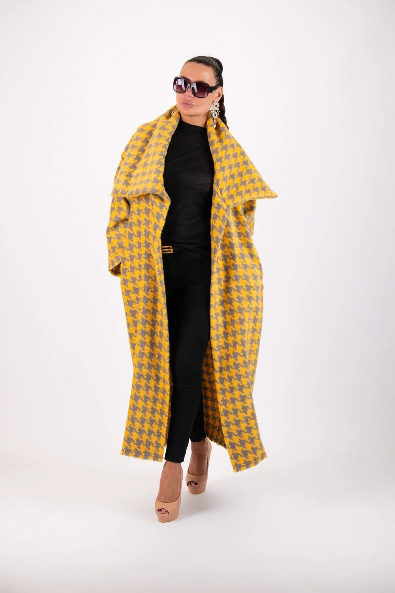 Houndstooth winter coat sales