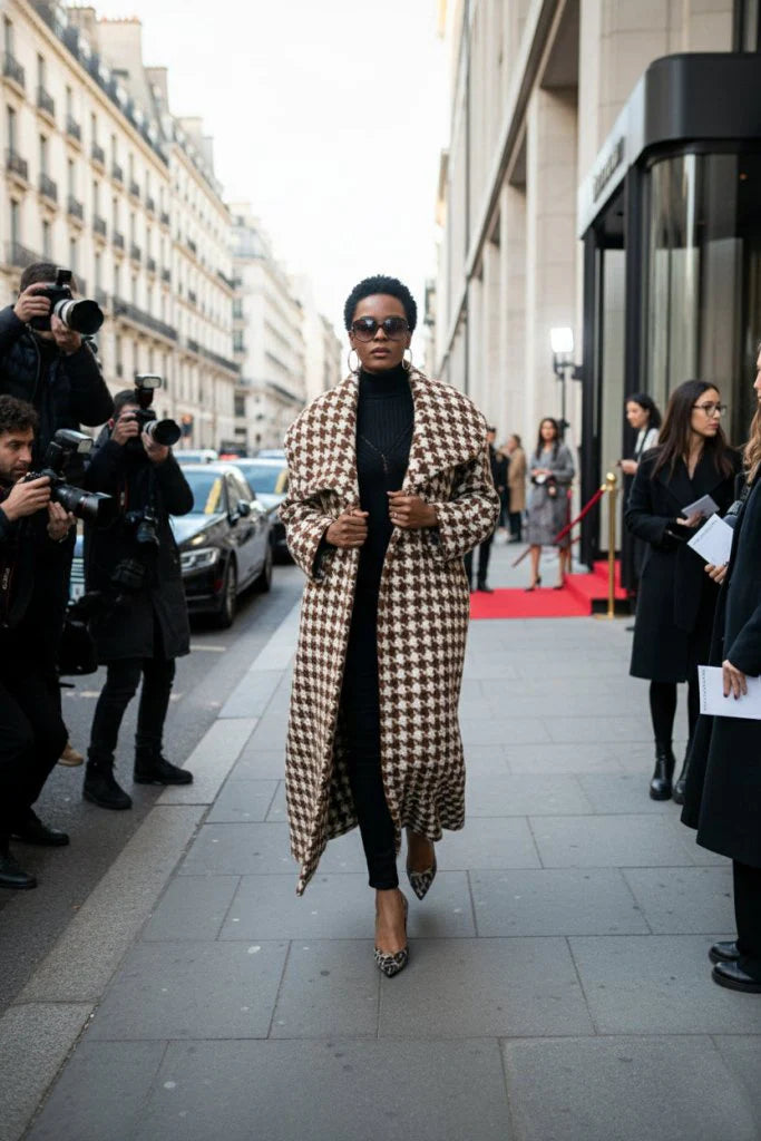 Winter Houndstooth Coat Ofelia