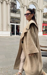 SIRI Beige Winter Loose Coat ON SALE