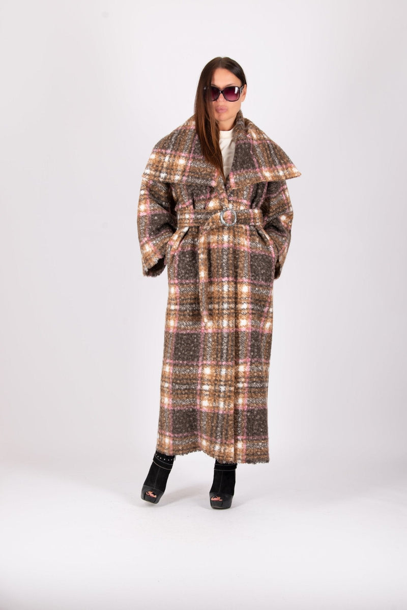 Winter Plaid Coat OFELIA - EUG FASHION