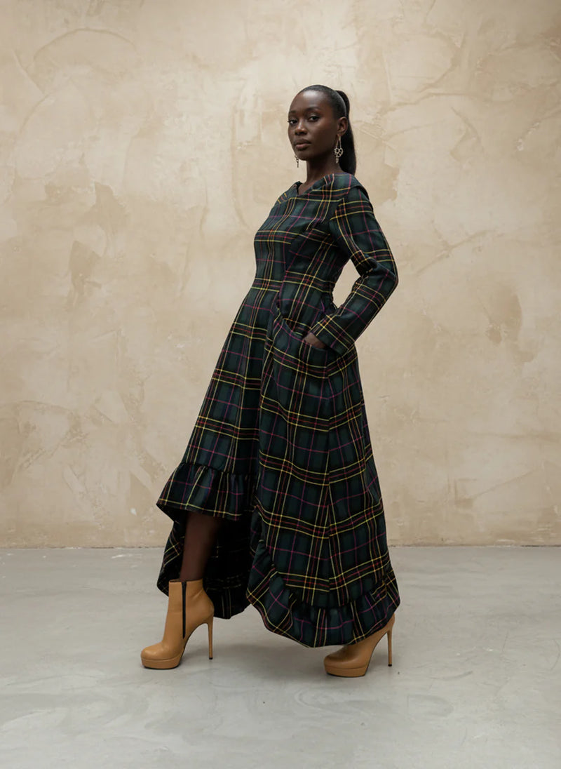 Shop the CASABLANCA Black Wide Linen Dress | DFold Clothing Green / Custom Size Shop the CASABLANCA Black Wide Linen Dress | DFold Clothing Green / Custom Size