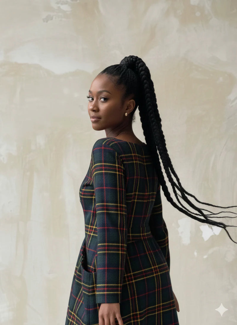 Shop The Casablanca Black Wide Linen Dress | DFold Clothing Green / Custom Size Shop The Casablanca Black Wide Linen Dress | DFold Clothing Green / Custom Size