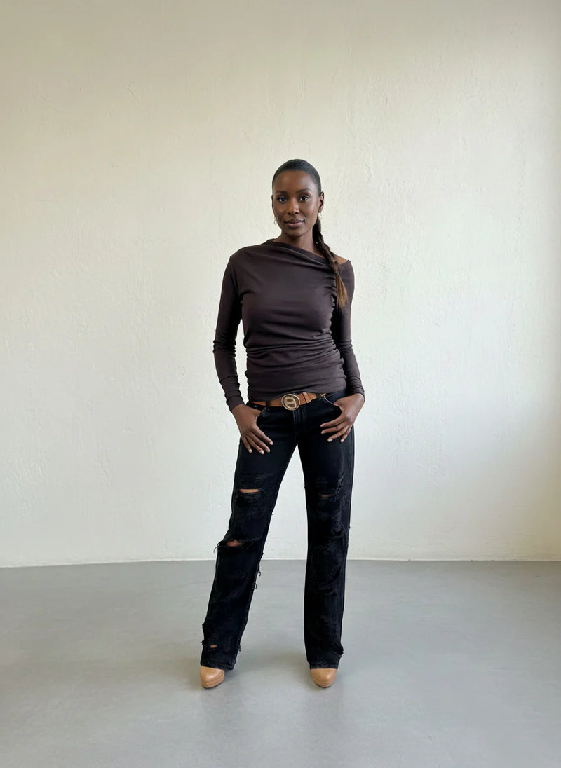 Dark Brown Top SENA