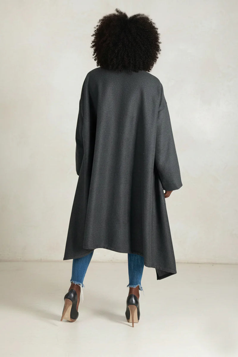 Grey Wool Women Coat FEDERICA