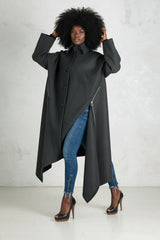 Grey Wool Women Coat FEDERICA