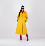 Yellow A Line Coat Kiara