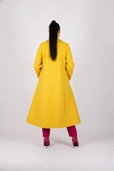 Yellow A Line Coat Kiara