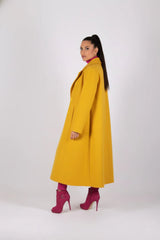 Yellow A Line Coat Kiara