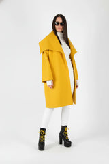 Yellow Elegant Wide Coat HELEN