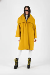 Yellow Elegant Wide Coat HELEN