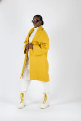 Yellow Elegant Wide Coat HELEN