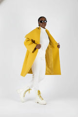 Yellow Elegant Wide Coat HELEN
