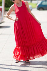CARMEN Cotton Maxi Dress D FOLD Clothing - Effortless Elegance