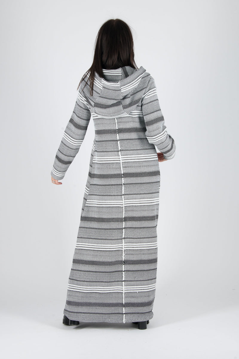 ROSENA Black and White Hooded Dress SALE