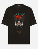 African Woman with Feathers T-shirt - EUG FASHION