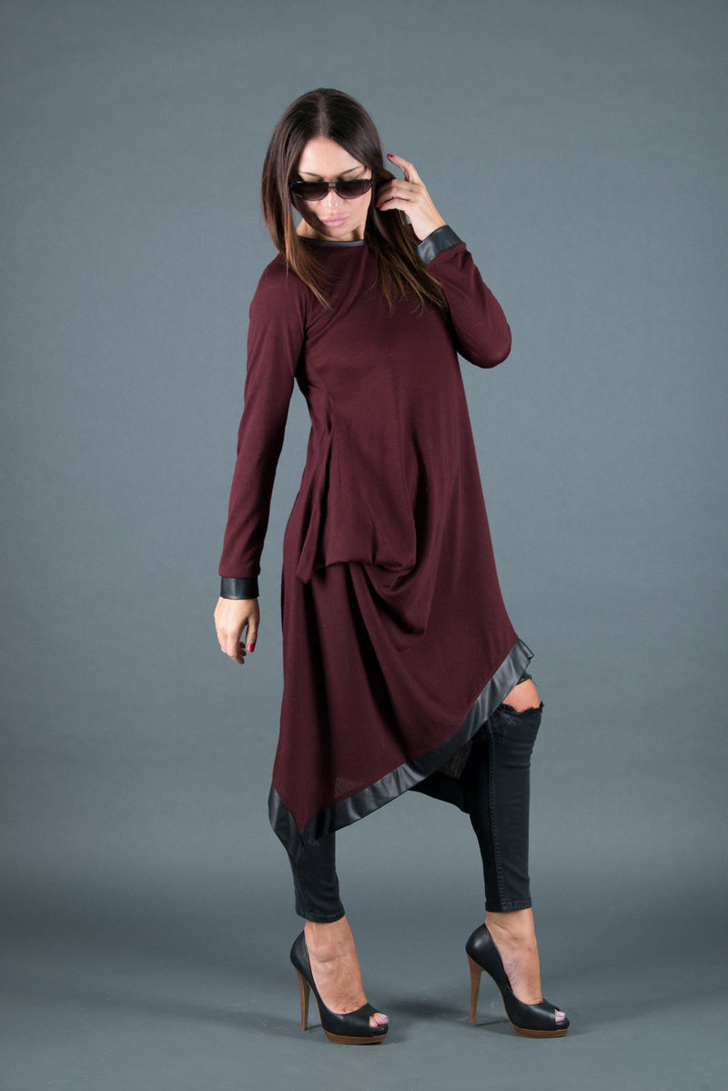 Asymmetrical Knitted Dress SVETLANA - EUG FASHION