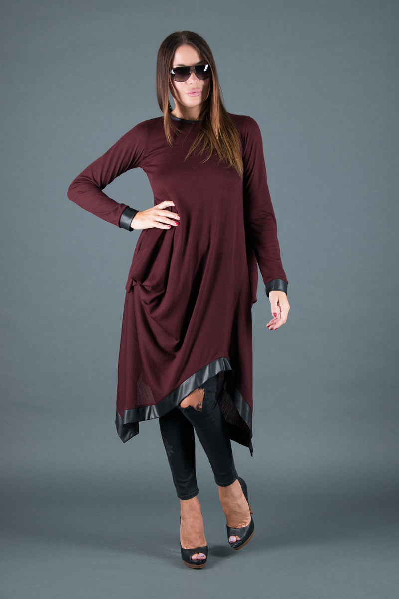 Asymmetrical Knitted Dress SVETLANA - EUG FASHION