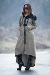  DENERIS Autumn Wool Hooded Vest - Stylish and Warm