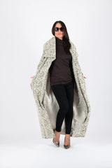 D FOLD ERIN Beige Long Coat Vest - Trendy Cape Design for Spring and Autumn