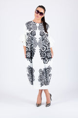 Black and White Neoprene Dress NOA - EUG FASHION