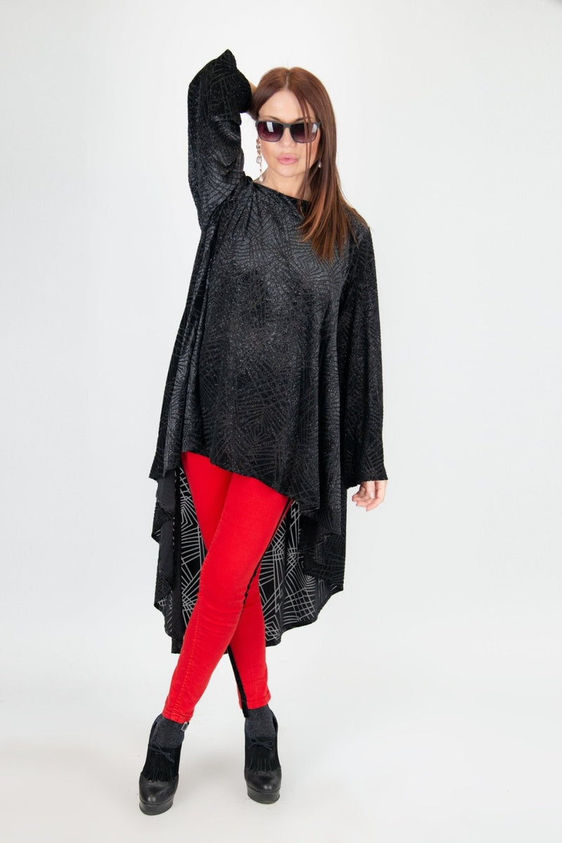 Black Velvet Tunic Belinda SALE D FOLD CLOTHING