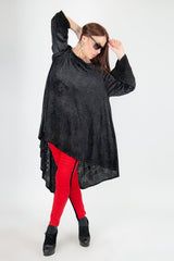 Black Velvet Tunic Belinda SALE D FOLD CLOTHING