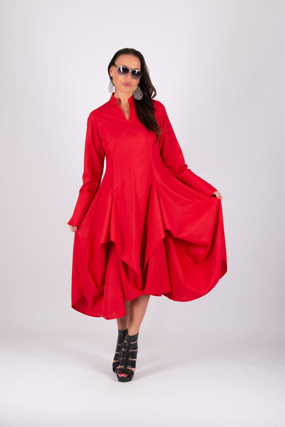 white christmas dresses Buy Handwoven Elegance. Organic Kala Cotton Long Dress main image 1