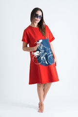EMIRA Cotton Print Dress - D FOLD Clothing