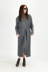 AMY Dark Grey cotton knitting Vest - D FOLD CLOTHING