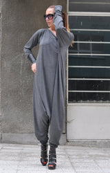 DFold Clothing presents MARLA Dark Grey Harem Jumpsuit: a stylish and versatile addition to your wardrobe.