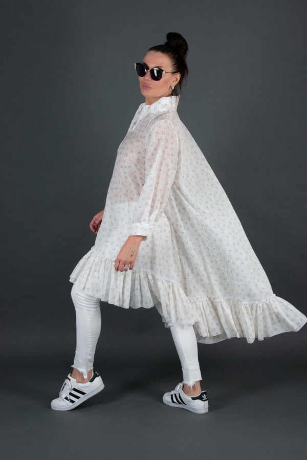 Flounces Shirtdress MARTINA - EUG FASHION