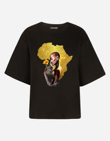 Gold African Woman Cotton Premium Tee - EUG FASHION