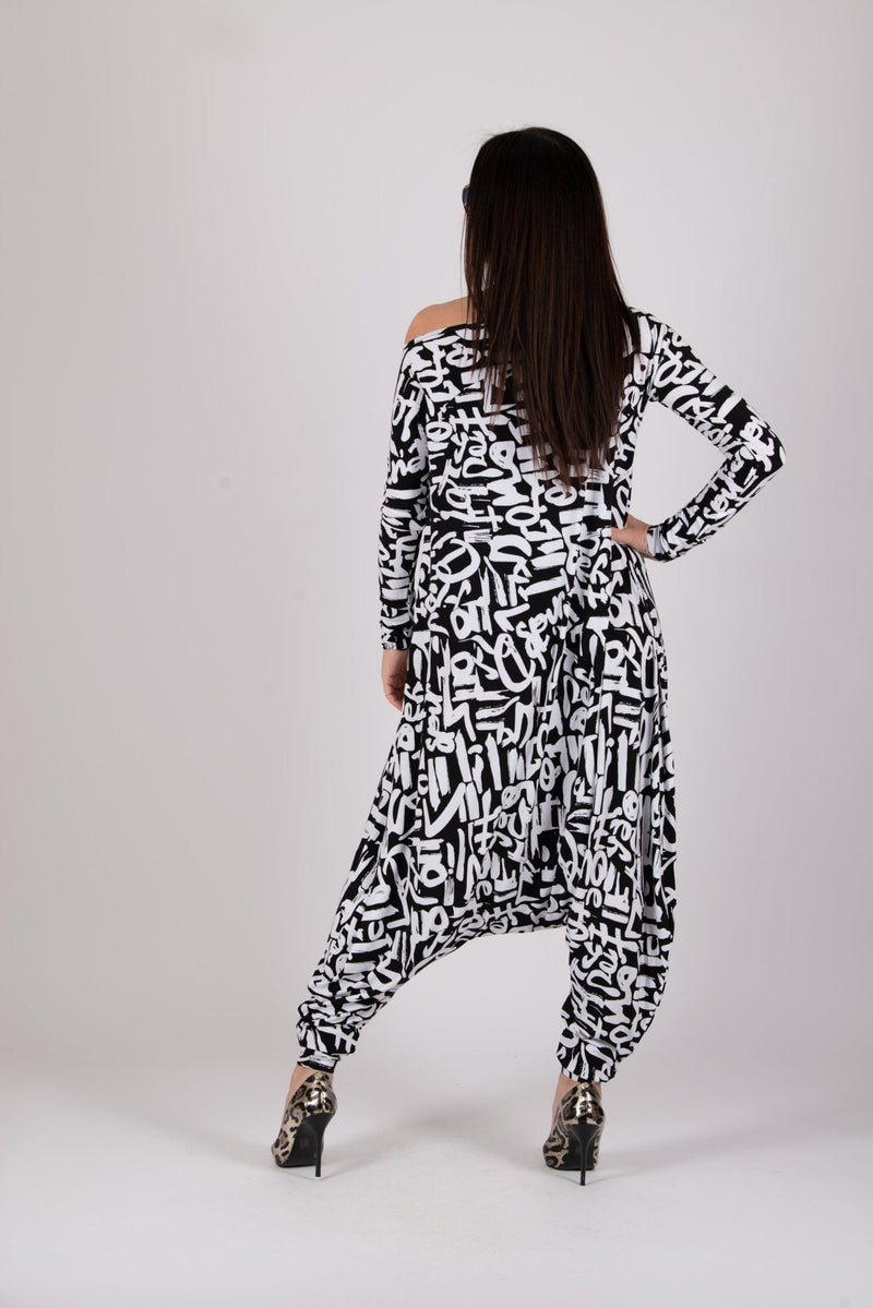MARLA Long maxi Harem Jumpsuit - D FOLD CLOTHING