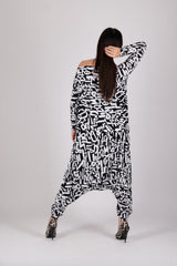 MARLA Long maxi Harem Jumpsuit - D FOLD CLOTHING