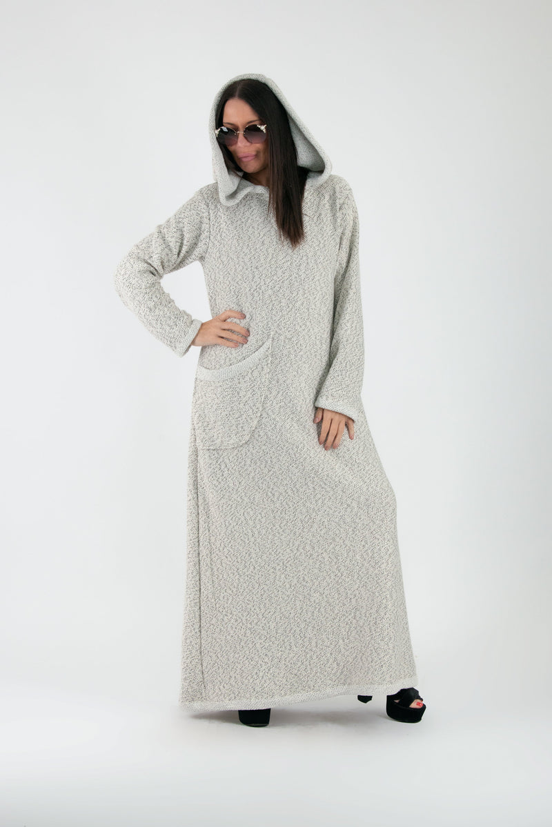 Long Hooded Winter Dress LINDA SALE